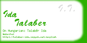 ida talaber business card