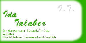 ida talaber business card